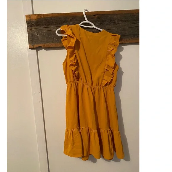 Shein Yellow Ruffle Dress - Picture 2 of 3